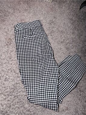 Black & White Gingham High-Waist Pixi Pants